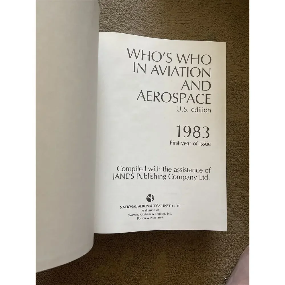 Who's Who In Aviation‎ and Aerospace 1983 U.S. Edition, Bio Directory Book Mint